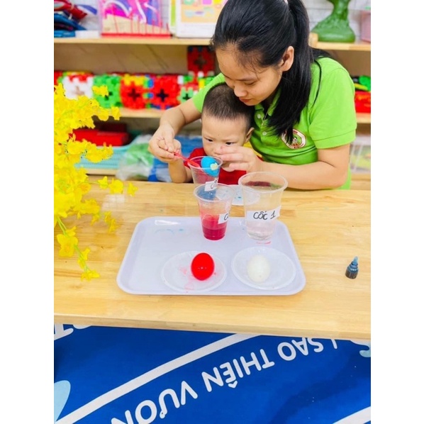 Combo 7 màu thực phẩm cho bé làm thí nghiệm khoa học vui sáng tạo