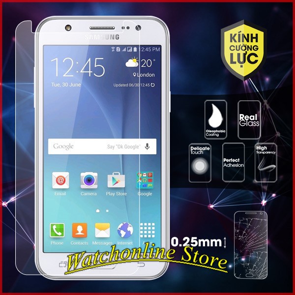 Cường lực 2,5d trong suốt cho Samsung J2 / j2 prime/  j5 / j5 prime / J7 pro/ J7 Prime /J7 plus J4 J8 J6