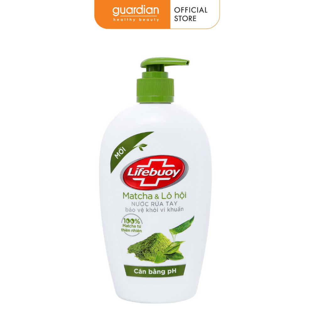 Nước Rửa Tay Lifebuoy Matcha &amp; Nha Đam 500g