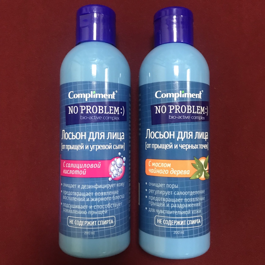 Toner Compliment No Problem 200ml Làm Sạch Sâu, Kiềm Dầu, Giảm Viêm, Giảm Mụn