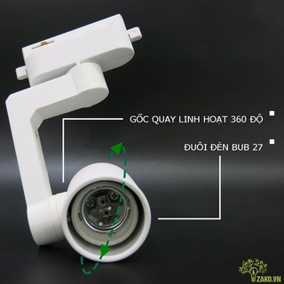Đế Bóng Bulb Đuôi 27 Kết Nối Thanh Ray Góc Xoay 360 Độ