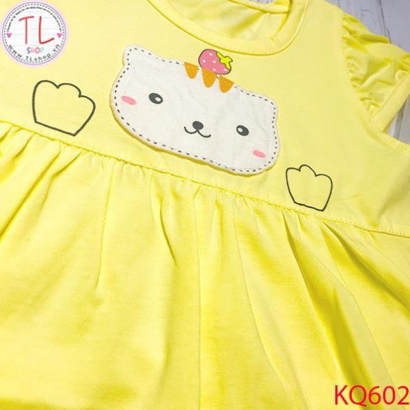 Thời Trang Trẻ Em - Đầm babydoll hình mèo đáng yêu – Quần Áo Bé Trai - Bộ Bé Trai - Quần Áo Bé Gái - Bộ Bé gái