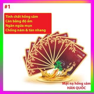 Mặt nạ sâm đỏ hàn quốc gói 10 miếng bán chạy nhất tại việt nam