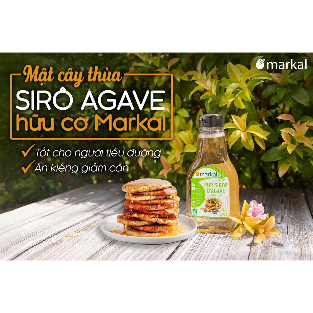 Mật cây thùa siro Agave hữu cơ Markal 330g. Date 2/2024 - Sweet Baby House