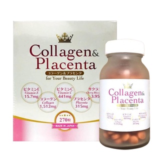 Viên uống trắng da Collagen & Placenta 5 in 1 Nhật Bản 270 viên