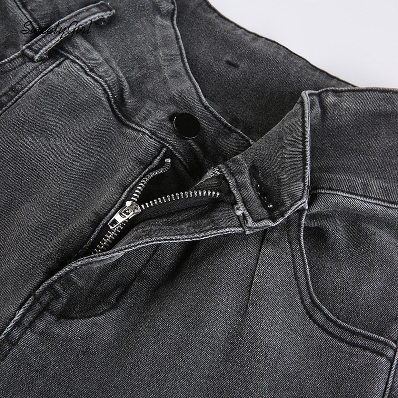 Quần Jean Dài Lưng Thấp Màu Trơn Đính Nơ Thời Trang 2022 Cho Nữ