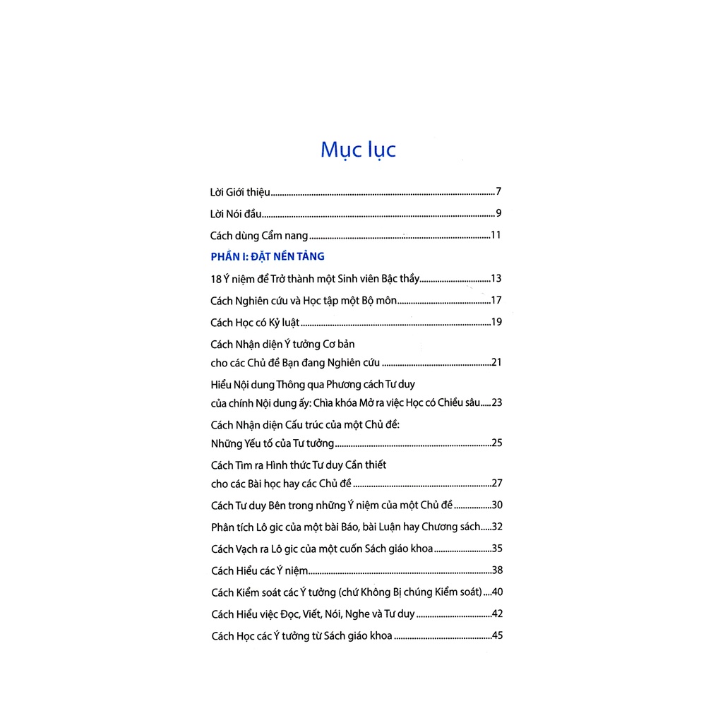 Sách cẩm nang tư duy học tập và nghiên cứu