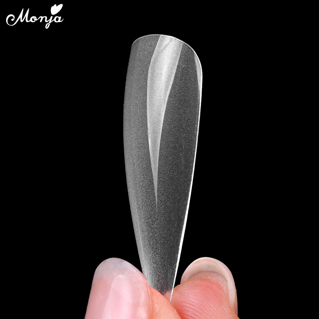 MONJA Bộ 100 Hoặc 120 Móng Tay Giả Trong Suốt Mờ Siêu Mỏng