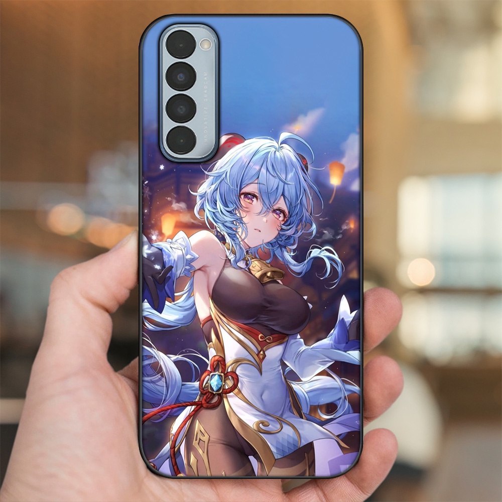 Ốp lưng Oppo Reno 4 Pro viền đen in hình Ganyu Genshin Impact