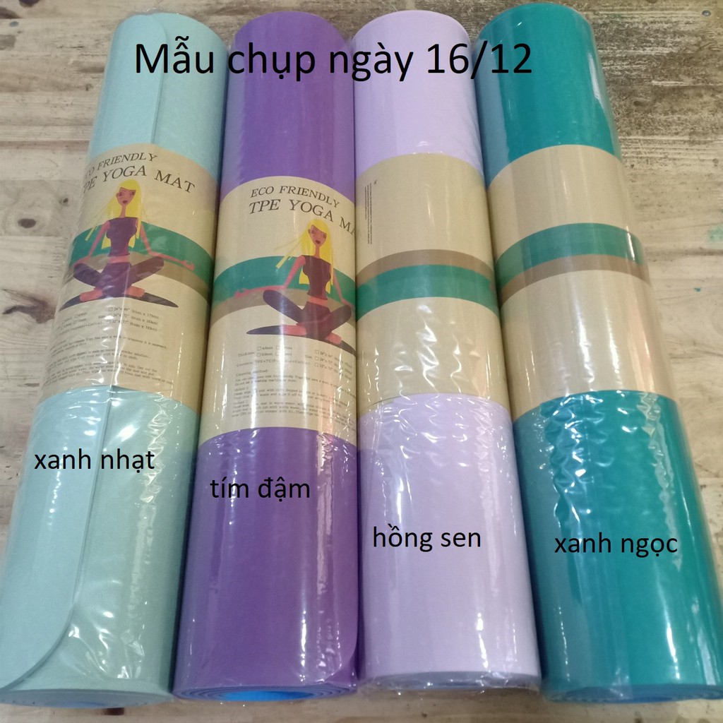 Thảm Yoga TPE 2 lớp dầy 6mm