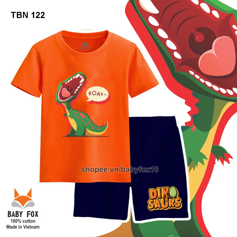 Bộ thun bé trai size nhí, trung, đại 100% cotton cao cấp, thương hiệu BABY FOX f