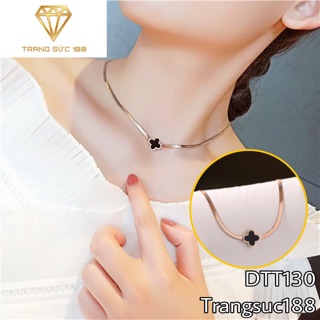 Dây chuyền titan cỏ 4 lá dtt130