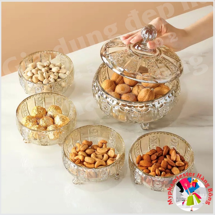 (HÀNG ĐẸP) Âu thủy tinh vàng hổ phách size đại 12x15 cm