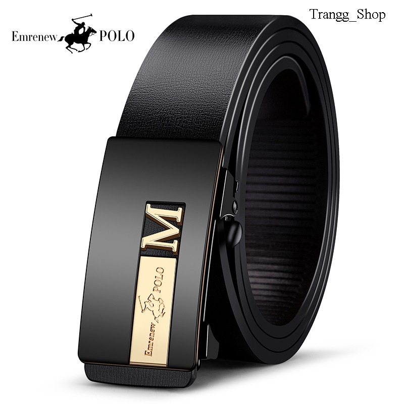 Thắt Lưng Nam EMRENEW POLO Da Bò 2 Lớp Full Hộp Đựng