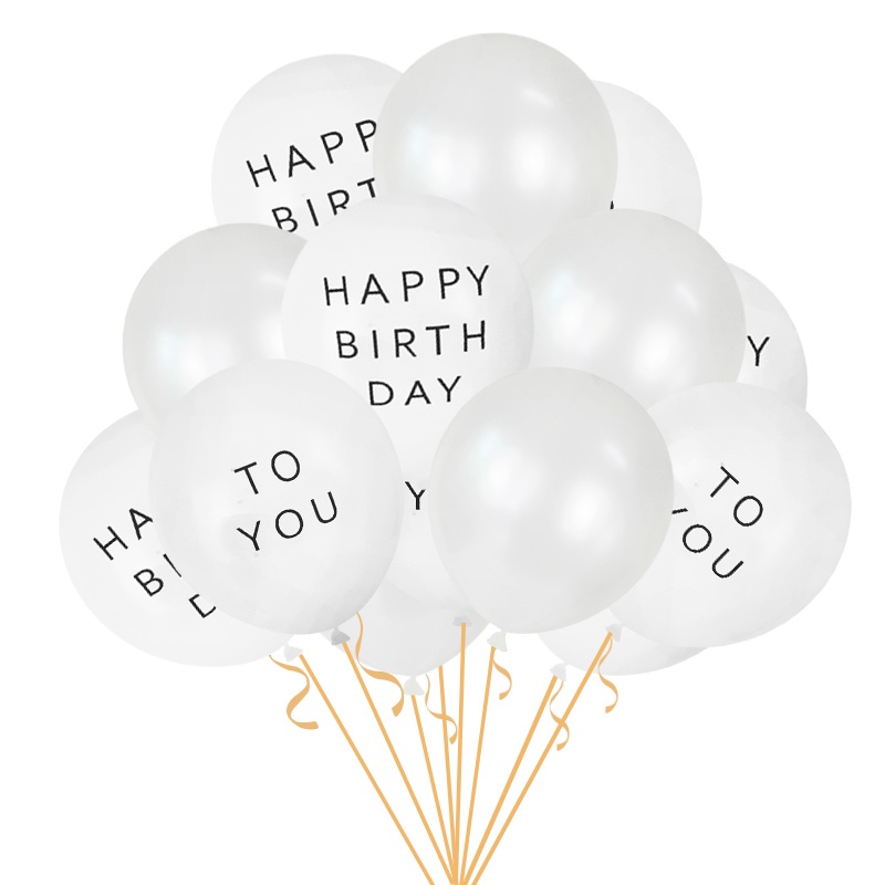 Set 15 Bong Bóng Latex In Chữ Happy Birthday To You Dùng Trang Trí Tiệc Sinh Nhật/Đám Cưới