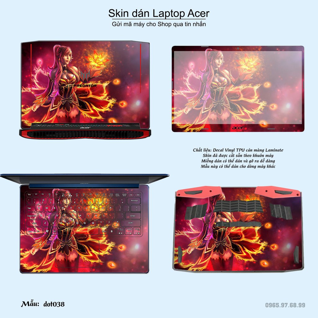 Skin dán Laptop Acer in hình Dota 2 _nhiều mẫu 7 (inbox mã máy cho Shop)