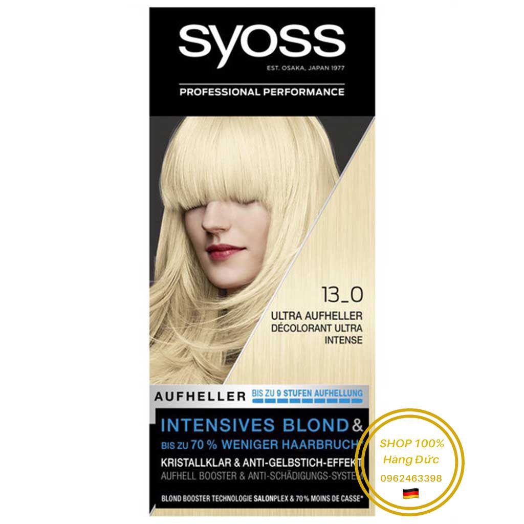 Tẩy tóc syoss Aufheller Professional mã 13-0 thuốc nhuộm tóc - Hàng Đức 100%