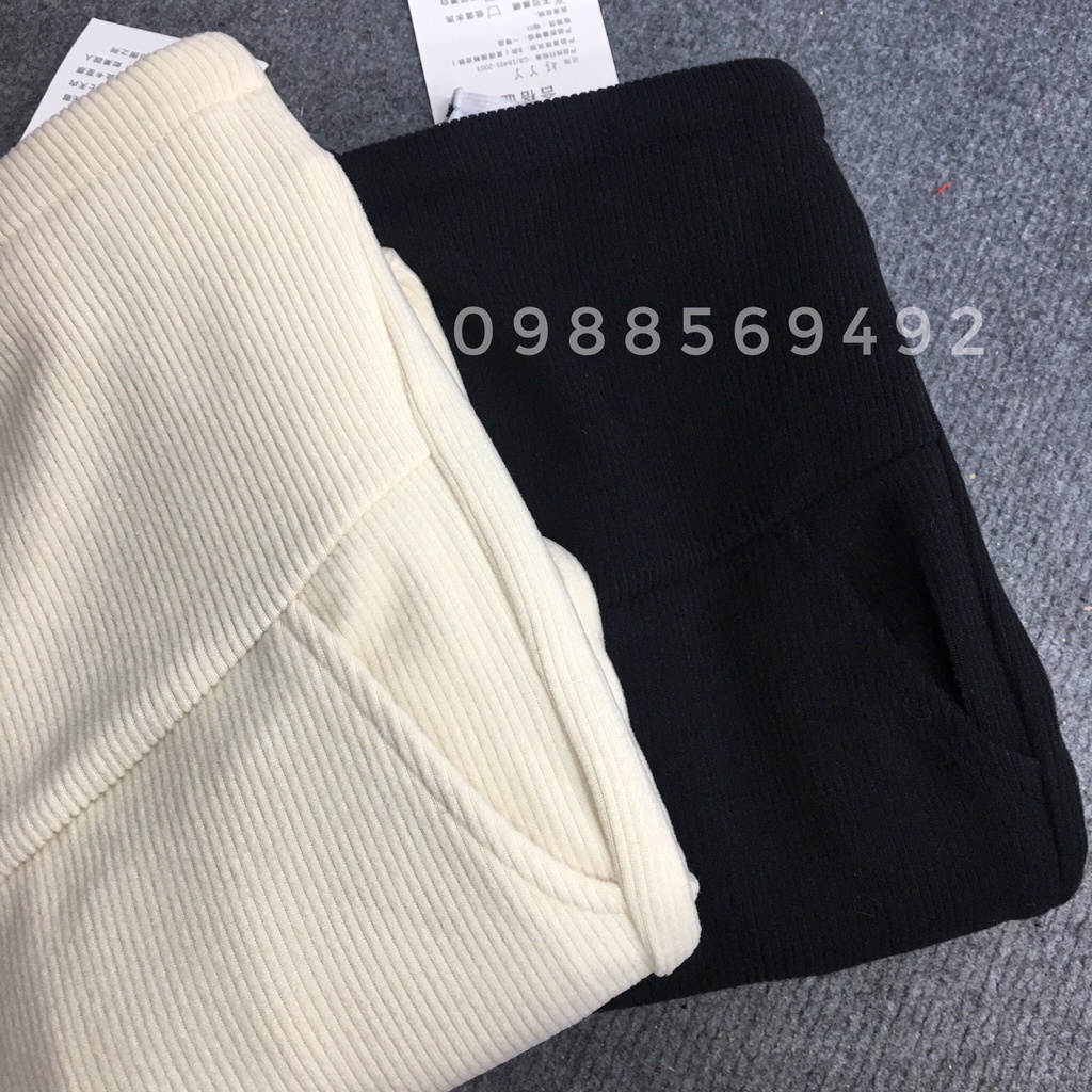 Quần Bầu mùa đông bo gấu chất Len Nhung loại 1 (450g) dày dặn giữ ấm mùa đông cho mẹ bầu