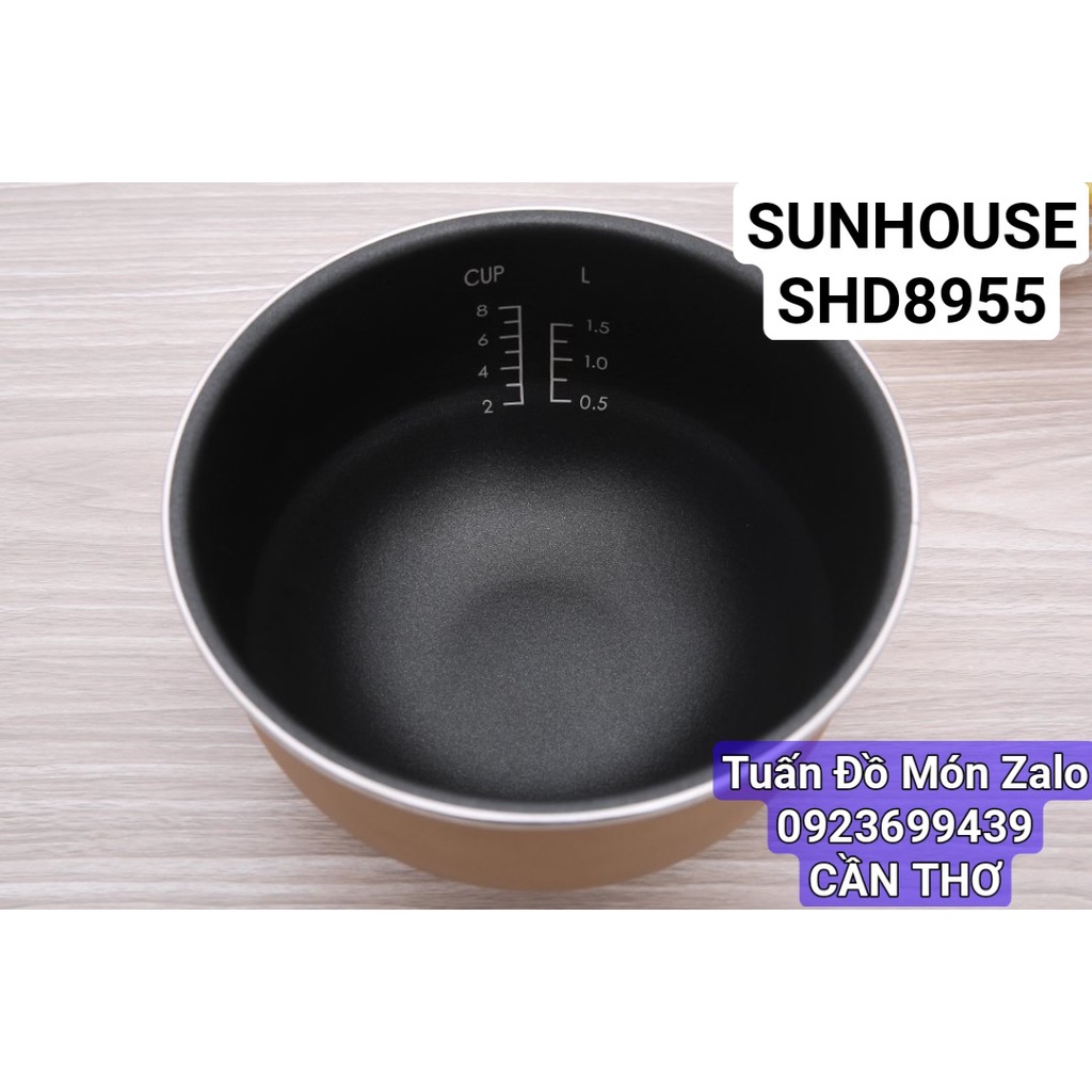 Ruột nồi, Lòng Nồi cơm điện cao tần Sunhouse Mama 1.5 lít SHD8955 phụ tùng linh kiện tháo máy chính hãng