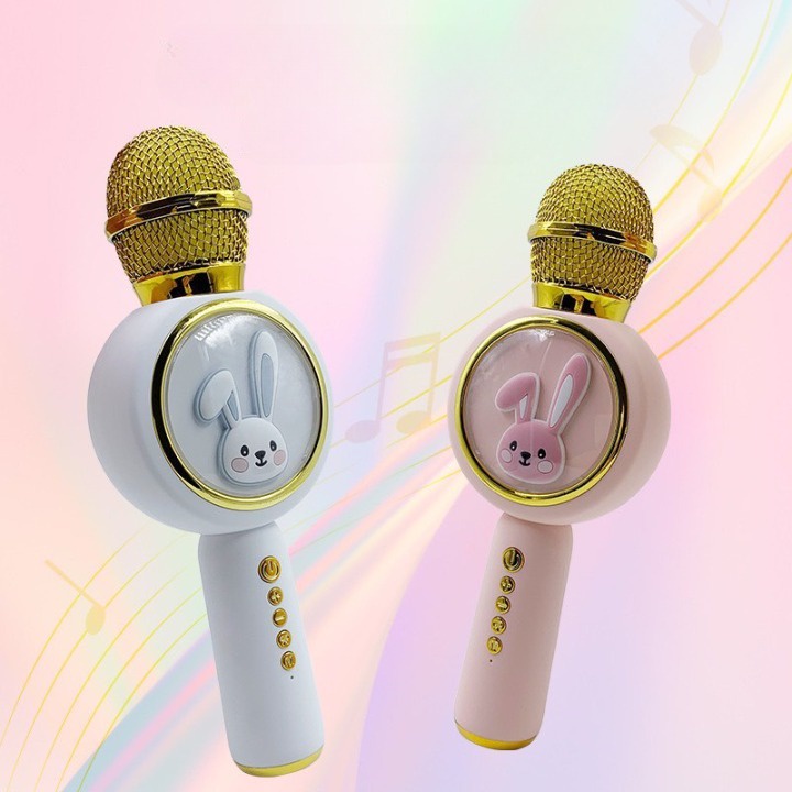 MICRO KARAOKE BLUETOOTH KHÔNG DÂY KÈM LOA X6 HÌNH THỎ ĐÁNG YÊU ÂM THANH HAY TRẦM ẤM HÁT HAY BẮT GIỌNG