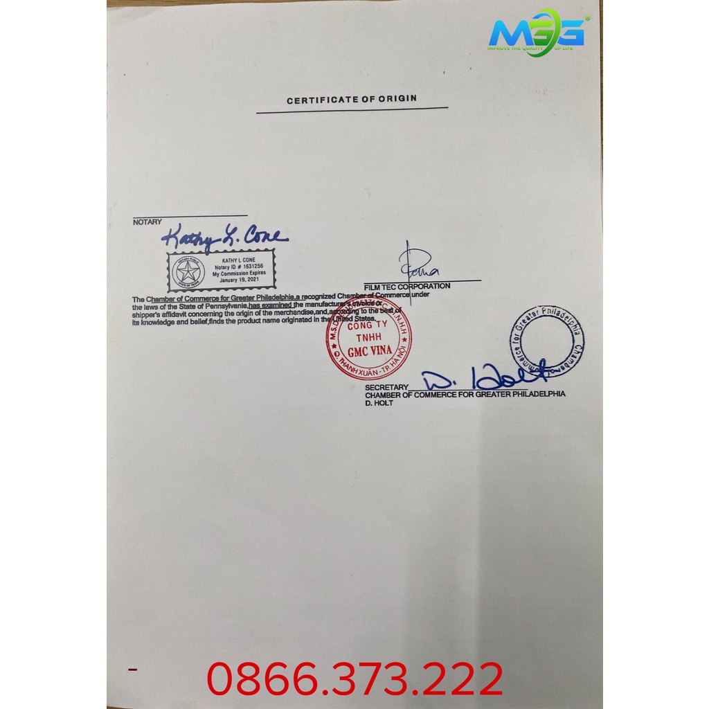 Lõi lọc nước số 4 - màng RO Dow Filmtec USA chính hãng dùng cho máy lọc nước