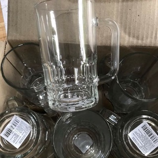 Thanh lý bộ 6 cốc thủy tinh có quai cầm 370ml lotus glass