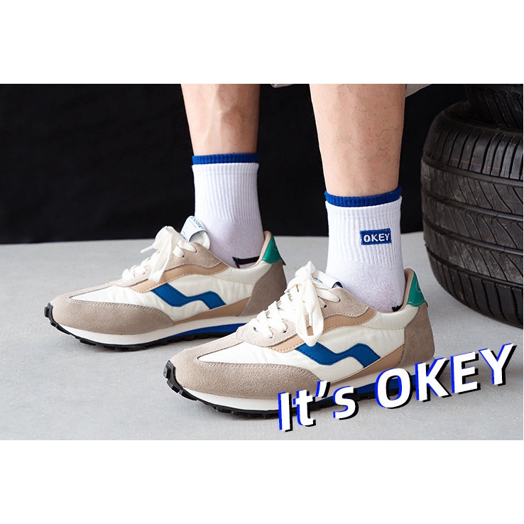 Vớ Unisex chữ OKEY cổ lửng nhiều màu, phong cách thể thao, năng động.