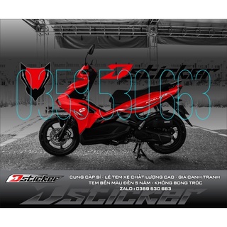 Tem rời Ab AirBlade 2021 xe đỏ - mẫu chỉ mới đơn giản
