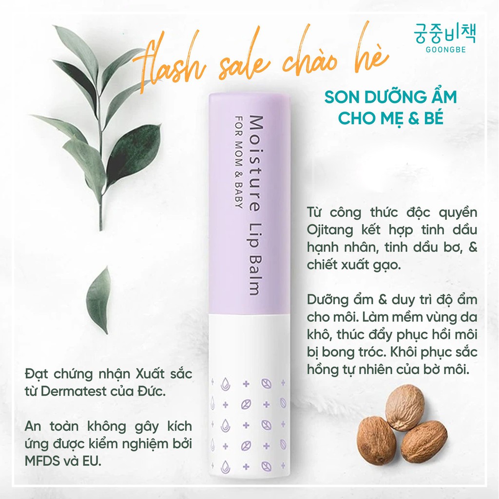 Son dưỡng môi GOONGBE, son dưỡng không màu dạng thỏi 3.3g | BigBuy360 - bigbuy360.vn