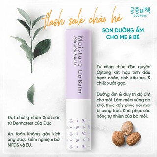 Son dưỡng ẩm môi Hàn quốc GOONGBE, son dưỡng thỏi không màu không chì 3.3g