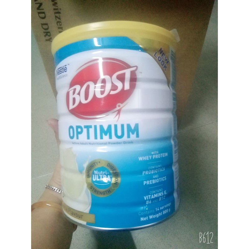 Sữa bột Boost Optimum 800g⚡Giá rẻ bèo⚡Dành cho người hồi phục sau bị bệnh hoặc phẫu thuật