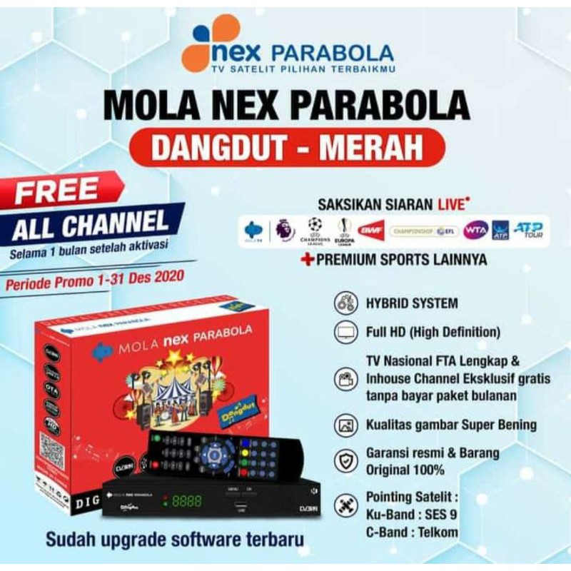 Thiết Bị Nhận Tín Hiệu Parabolic Mola Nex Parabolic 2 Trong 1 Màu Đỏ / Vàng / Đen / Trắng G2 Mola