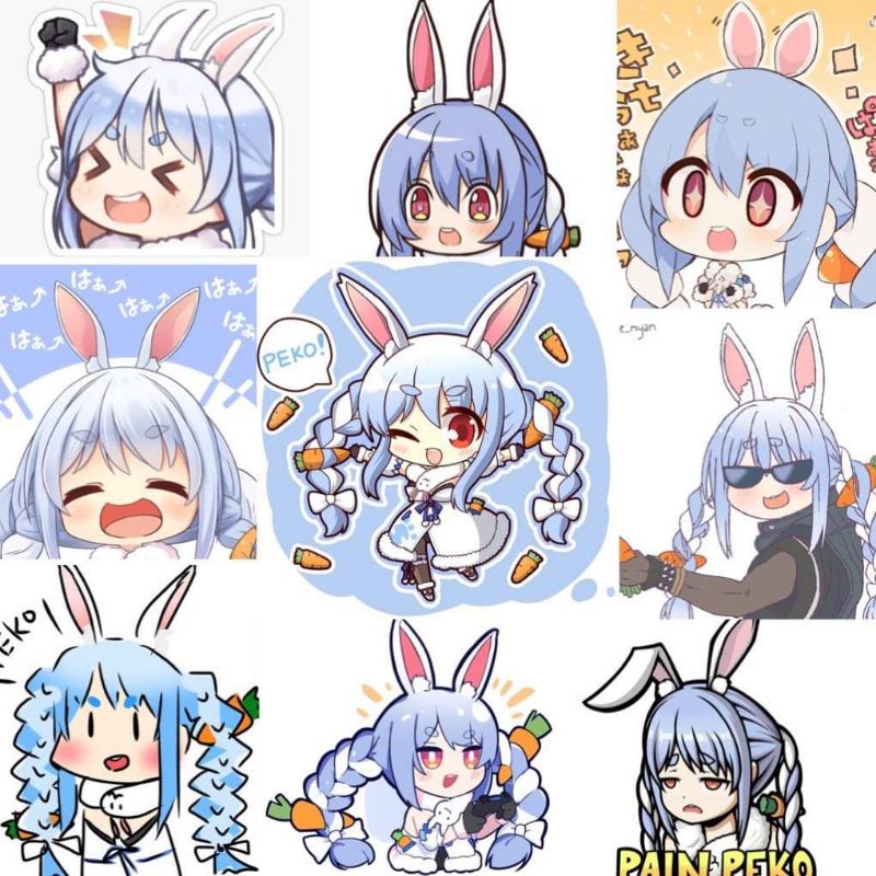 10-60 hình dán Stickers Usada Pekora - Hololive decal