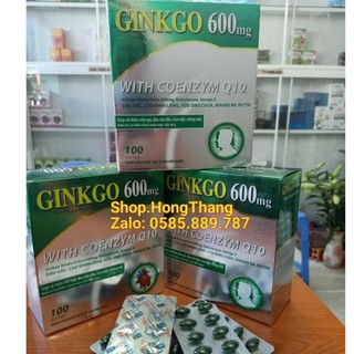 Ginkgo 600 mg with coenzym Q10 viên uống hoạt huyết dưỡng não
