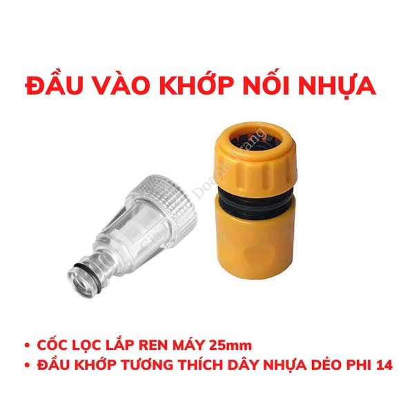 Bộ khớp nối nhanh đầu vào và đầu ra máy rửa xe áp lực cao, phụ kiện máy rửa xe