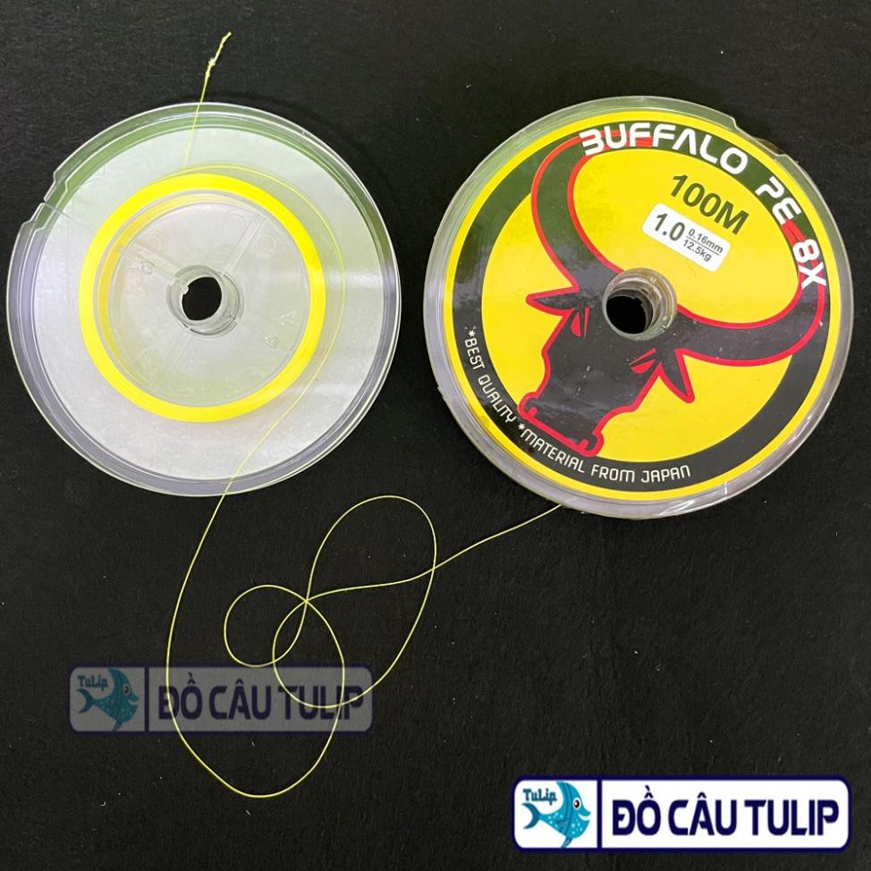 Dù câu cá X8 Buffalo hàng chính hãng gồm 8 lõi lụa siêu dai bền chắc khỏe Đồ Câu Việt Bắc _ shop đồ câu Phía bắc