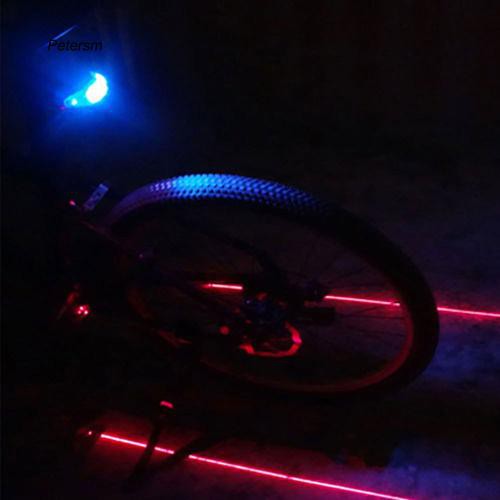 Đèn LED gắn đuôi xe đạp với 2 tia laser và 5 đèn LED chất lượng cao