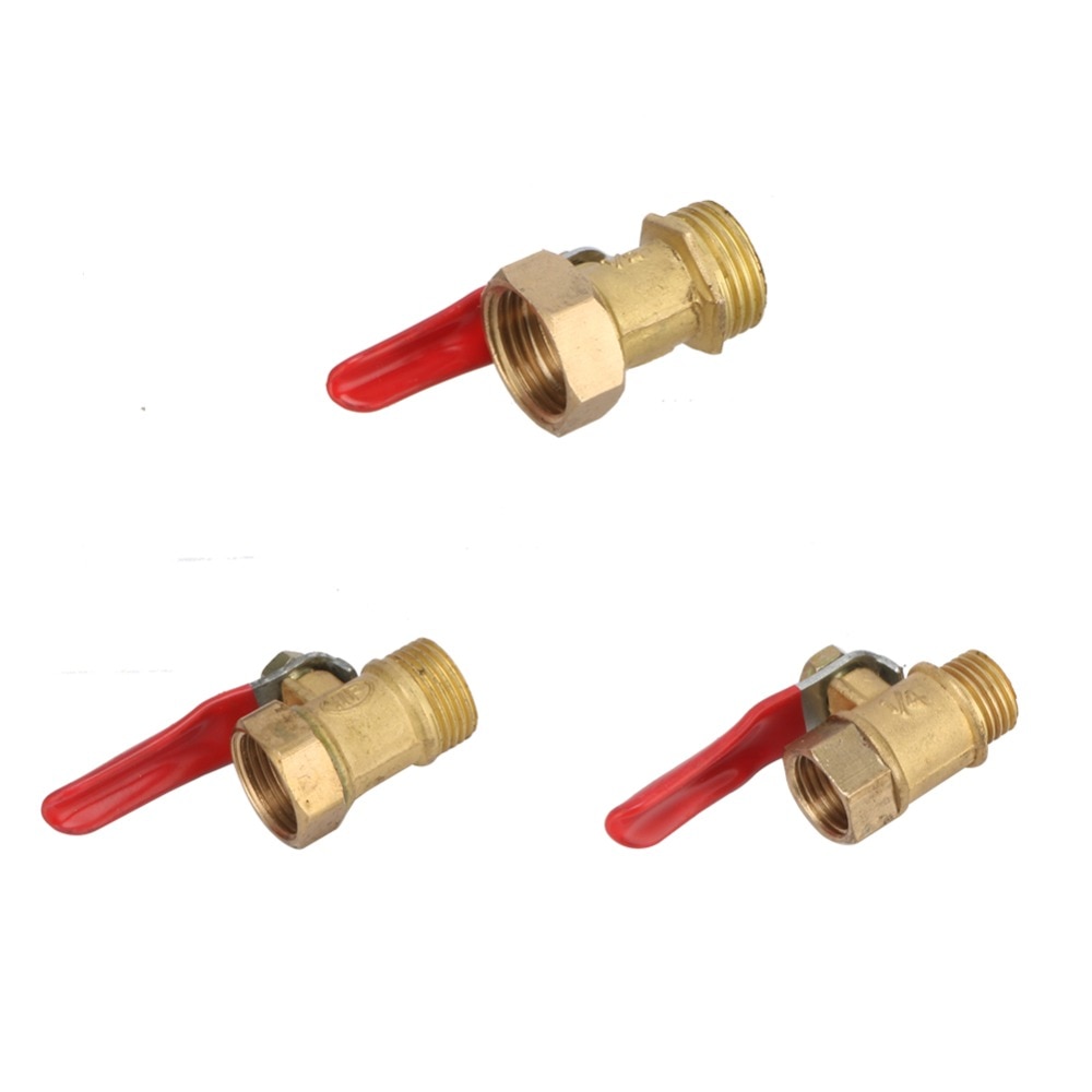 1 Van Nối Ống Nước 1 / 4 '' 3 / 8 '' 1 / 2 '' BSP Female / Male Bằng Đồng Thau