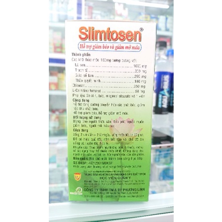 Bộ sản phẩm giảm béo SLIMTOSEN học viện quân y