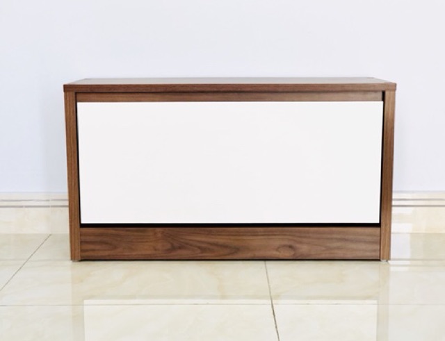 Tủ giày thông minh 1 tầng; Plyconcept Joy Shoes Cabinet; MFC màu Walnut