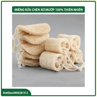 Miếng rửa chén - Miếng rửa chén bát Xơ mướp 100% thiên nhiên bảo vệ môi trường an toan cho con người
