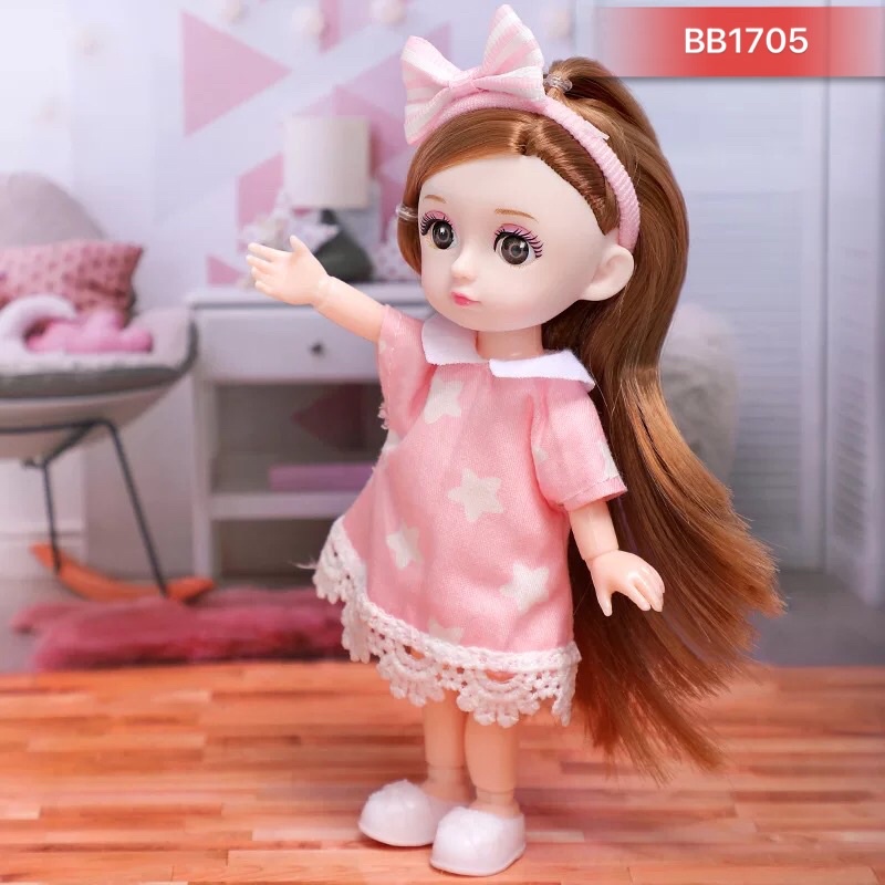 BÚP BÊ BJD 17CM SIÊU XINH LÀM QUÀ TẶNG CHO BÉ