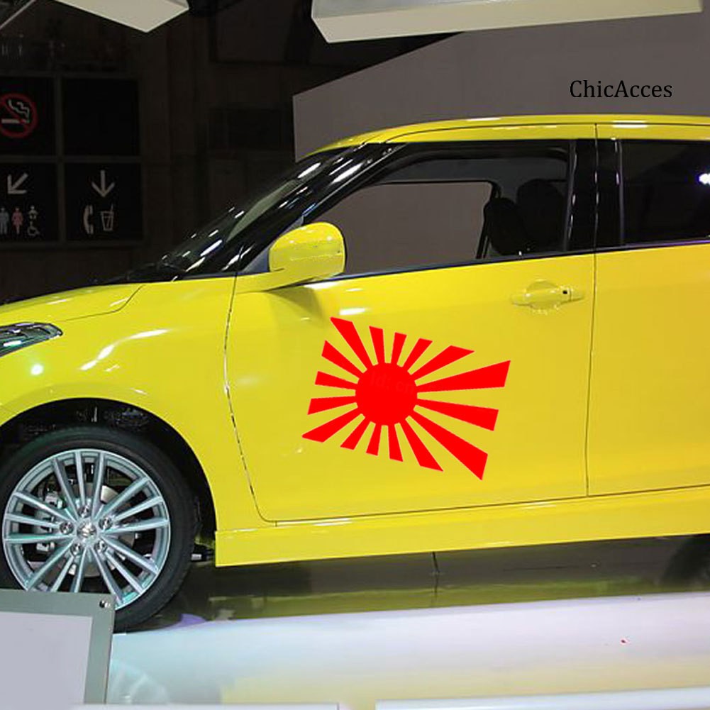 Nhãn Dán Phản Quang Trang Trí Thân / Cửa Sổ Xe Hơi Họa Tiết Lá Cờ Nhật Bản