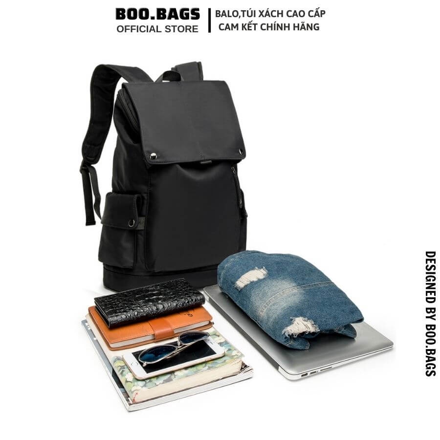 Balo Nam - Nữ Đi Học Vải Dù Siêu Bền Cao Cấp, Balo Laptop Siêu Nhẹ Cao Cấp Chống Nước  Boobags Boo-012