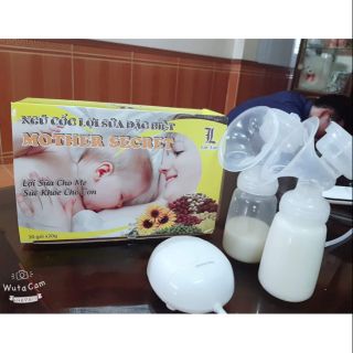 COMBO NGŨ CỐC LỢI SỮA LẠC LẠC+MÁY HÚT SỮA REAL BUBEE
