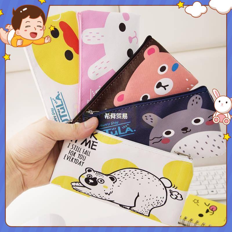 ⭐ iLado ⭐  Hộp bút chì thiết kế chia nilong chủ đề nhân vật túi zip nhỏ hộp vải đựng đồ Hộp đựng hộp bút hologram bút cute theme bọc zip tiểu an văn phòng phẩm Đa Dụng túi đựng đồ dùng cá nhân hình