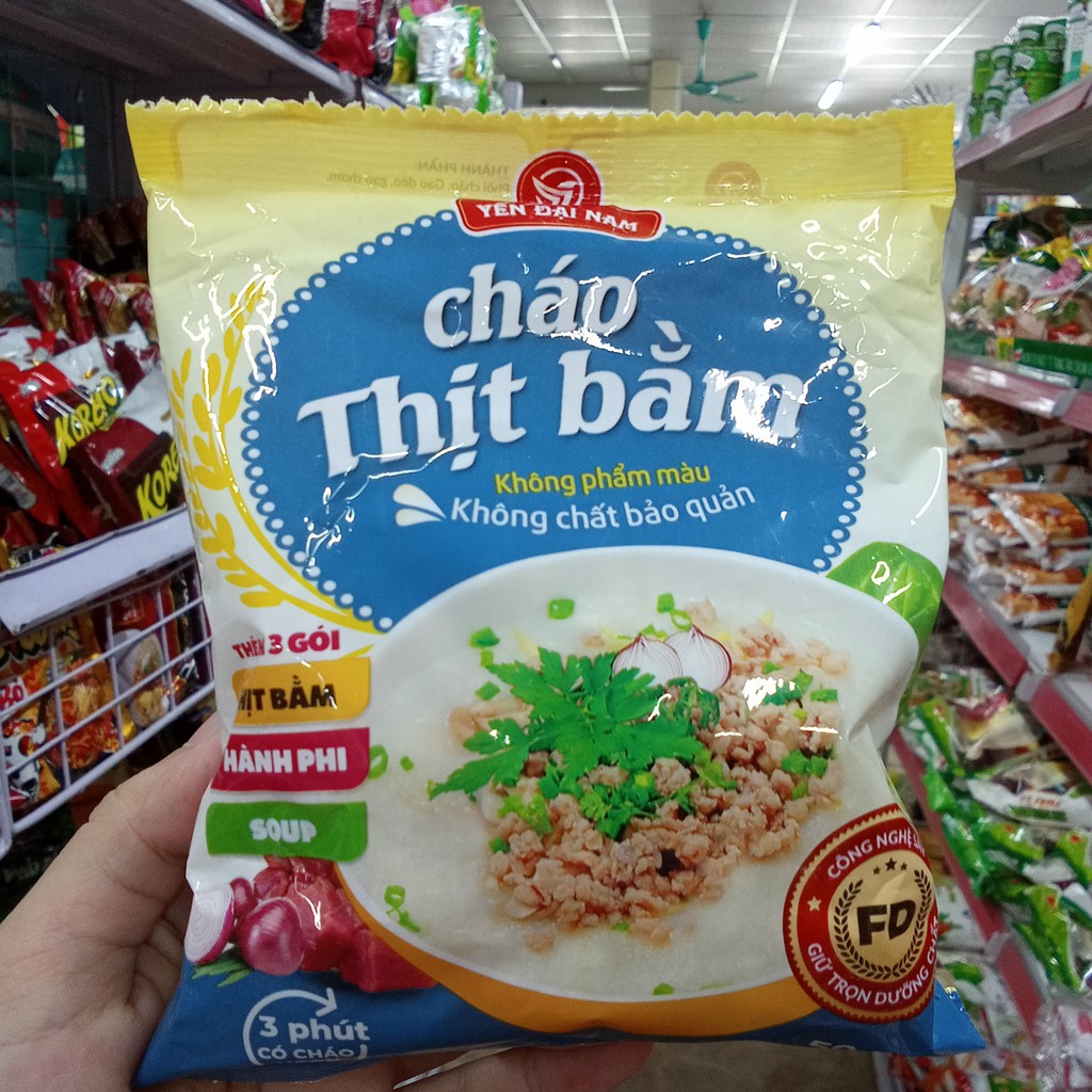 CHÁO BÍ ĐỎ SƯỜN NON THỊT BẰM TỔ YẾN RONG BIỂN- YẾN ĐẠI NAM 10 GÓI