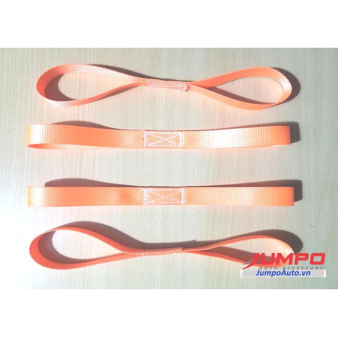 Bộ 4 dây bẹ cột hàng chở xe máy bản 2.5x35cm