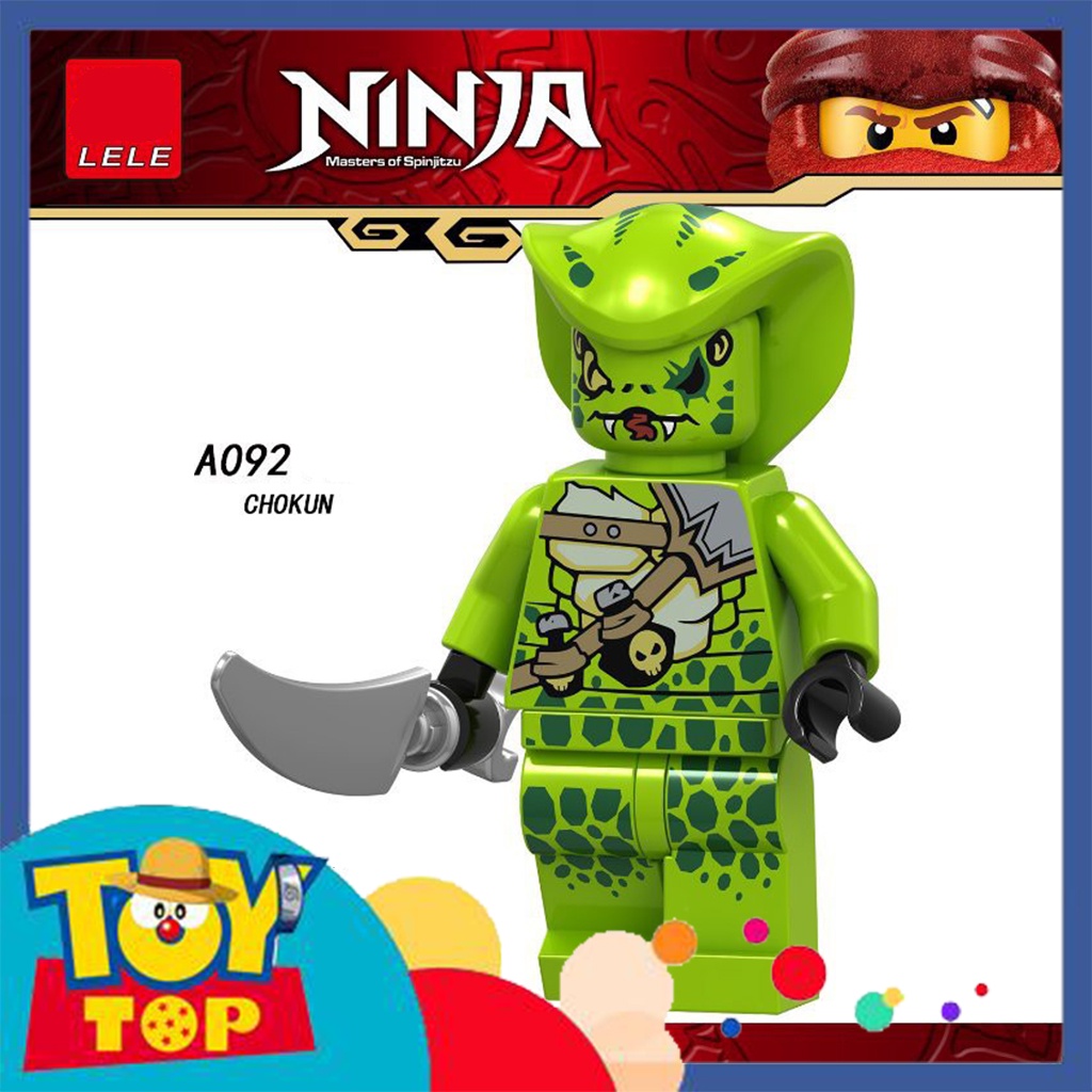 [Một con] Đồ chơi lắp ghép Ninja : Minifigure Ninjago season 10 nhân vật Kai Lloyd Zane Jay Cold mã Lele A090 A097