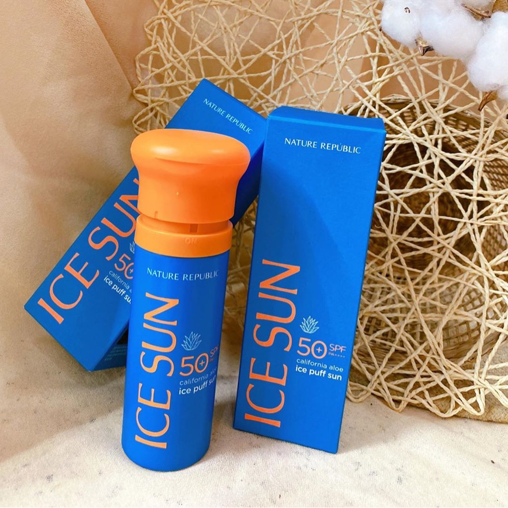 Kem Chống Nắng Ice Sun California Aloe SPF50+ PA++++ Ice Puff Sun Hộp 100ml